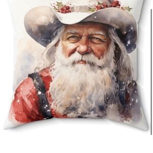 Santa Claus cowboy Decorative Pillow